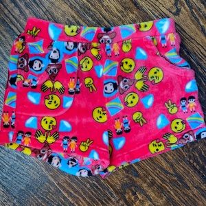 CANDY PINK FLUFFY KIDS PAJAMA SHORTS